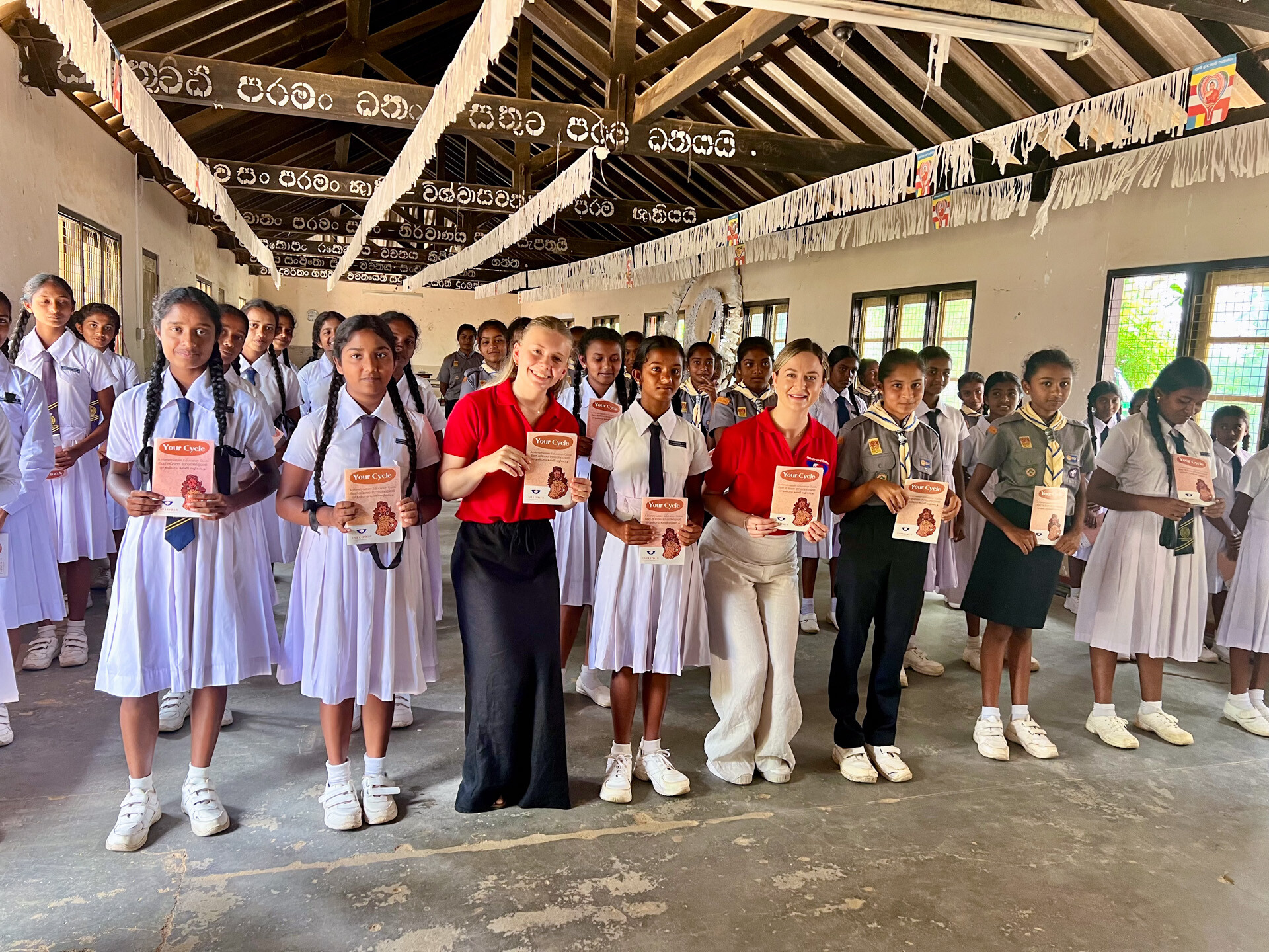 Jessica Ross and Makayka Billi Teach Menstrual Health at Sri Lanka School 2